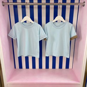 Tシャツデザイナーの男の子夏の服短袖服のレタープリントコットンTシャツティーンボーイ衣類キッズカジュアルウェア230422