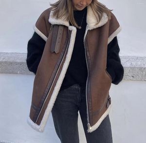 Women's Vests C Ladies Winter Thick Warm Oversized Coat Women Fur Faux Leather Jacket Sleeveless Waistcoat