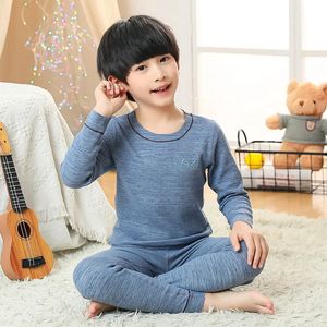 Pajamas Autumn Baby ملابس داخلية ملابس الأطفال مجموعة سلسة الأولاد والفتيات شتاء الشتاء 231122