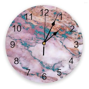 Relógios de parede mármore rocha roxa pvc relógio sala de estar quarto digital decoro design moderno design