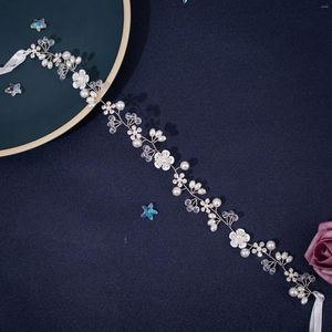 Haarspangen Braut Blumen Stirnbänder Schmuck Hochzeit Accessoires für Frauen Strass Stirnband Tiara Haarbänder