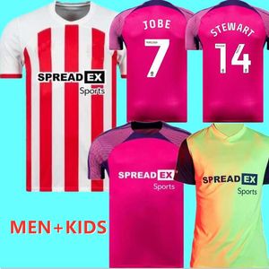 23 24 SuNDerLAnD Soccer Jerseys STEWART SIMMS ROBERTS AMAD CLARKE EVANS EMBLETON EVANS O'NIEN Football Shirt PRITCHARD STEWART Mens Kids Kit HOME 666