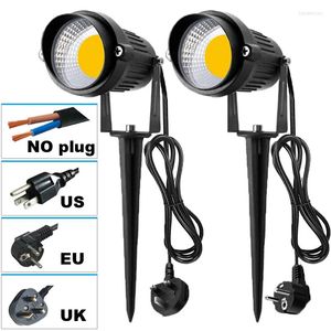 Lawn Lamp 10W LED Garden Pathway Lätt vattentät varm vit gård väggträd utomhuslandskap med EU UK US Plug 220V