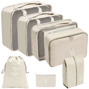 Duffel Bags 7 Teile/satz Reisetaschen Große Kapazität Lagerung Organizer Koffer Verpackung Für Tragbare Kleidung Unterwäsche Kosmetische Reisetasche 231122