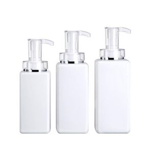 300 ml 400 ml 500 ml transparent/vit plast tom flaska avancerad schampo fyrkantig flaskor duschgel lotion pump sub-flaskan itmii