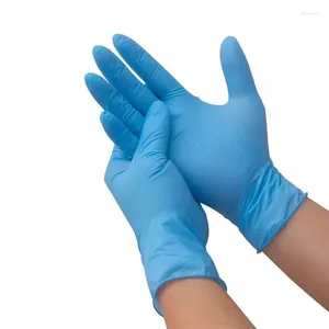 Disposable Gloves Blue Nitrile Powder Latex Free Waterproof Stain Resistant Protect Hands For Gardening Cleaning Kitchen