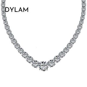 Fine Sterling Sier Naszyjnik CZ Cubic Zirkonia Baguette Diamond Cuba Tinnis Cain Producent biżuterii