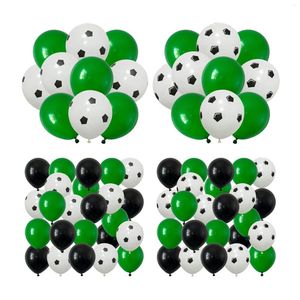 Party Decoration 10pcs 12inch Football Soccer Balloons Decor Helium Latex Balloon Black Green Boy Birthday Sports Meet Decorations Supplies