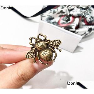 Pierścienie zespołowe Donia Jewelry Ring Retro Retro Bee Ancient Gold European and American Fashion Handmade Designer Prezent1419235 Drop dostawa dhbru