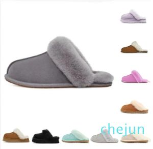 Slippers Boots Men Women Fur Slides Classic Mini Platform Boot Slip-on Les Petites Suede Wool Comfort Winter Clogs Booties Come with Box