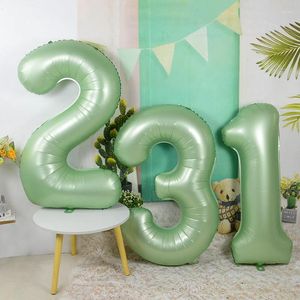 Party Decoration 40inch Vintage Green Fiol Number Balloon 0-9 Helium Balloons Kids Birthday Baby Shower Supplies Globos Balls