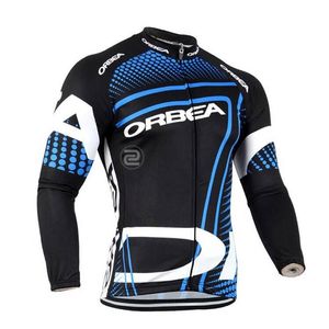 Orbea Pro Team Długie rękawowe Jersey Mens Mountain Rower koszulka wyścigowa Ubranie oddychające MTB rowerowe