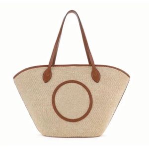 10A Mirrored Quality Women Shoulder Bags Cosmetic Totes Raffia Beach Bag Handbag Genuine Leather Synthetic Knitted Linen Composite Luxury Designer Shopping Bag