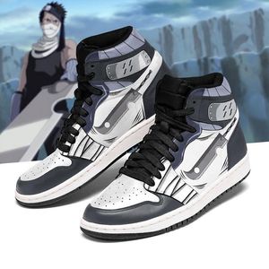 Moda Homens Mulheres Anime Vestido Sapatos Zabuza Espada J1 Running Sneakers Itália Beautiful Highs Tops Manga Couro Designer Personalizado Animes Habilidade Sapatos Atléticos Caixa UE 36-48