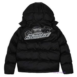 Down Men's Trapstar London Shooters Hooded Puffer Jacket Black Reflective Puffer Jacket Embroidered Thermal Winter Tops 230620 531r