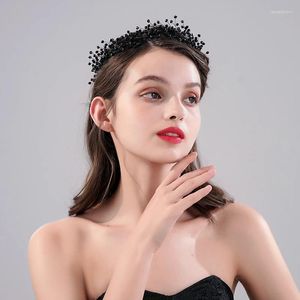 Copricapo Fascia nera da sposa Sposa Accessori per capelli dolci ed eleganti per le donne