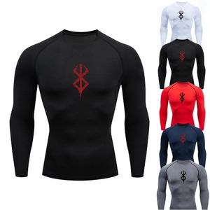 Altri articoli sportivi Maglietta a compressione da uomo Manica lunga Anime Berserk Guts Sport Magliette ad asciugatura rapida Atletica Palestra Canotte attillate Top Tee Uomo 231122