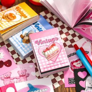 Hediye Sargısı 50 Sheets Sweetie Runaway Serisi Sevimli Çıkartma Kitabı Çilek Krem Dekoratif Çıkartmalar DIY Scrapbook Etiketler Diary Dekorasyon