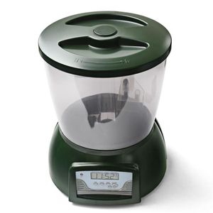 4 25L Distributore automatico di cibo per pesci di grande capacità Dispenser di cibo programmabile digitale 4 Timer per acquario Stagno Display LCD C11221R