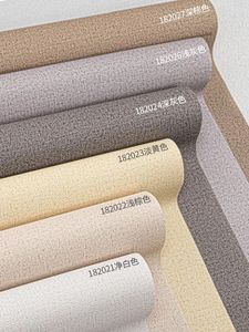 Bakgrundsbilder modern linne gräsduk Bakgrundsdesign grå beige brun pvc lin 3d fast färg väggpapper för vardagsrum sovrum