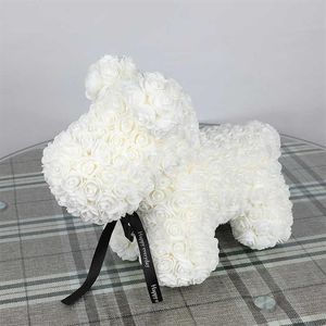 40 см 1PCS Rose Dog Pe Teddy Bear Artificial Foam для подарка на день рождения подарки для женщин подарок на валентинки 210624231d