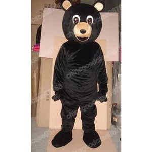 Costume da mascotte orso nero di Natale di alta qualità Vestito da festa operato da Halloween Personaggio dei cartoni animati Vestito da carnevale Vestito unisex Puntelli pubblicitari