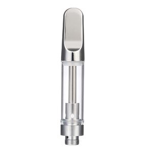 Silberne TH205-Vape-Kartuschen, verchromtes Metall, Keramikglas, 0,5 ml, 0,8 ml, 1,0 ml, 510-Gewinde, leere Kartuschen