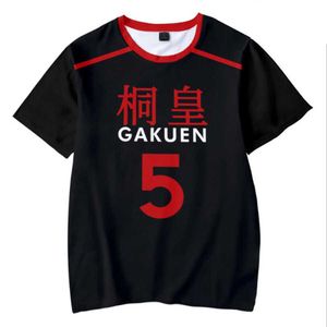 Erkek Tişörtler Kuroko Sepet Yok Gakuen Aomine Daiki Okulu Üniforma 3D Erkek Basketbol Tshirt Komik Kısa Kollu Tshirt Cosplay Compt Z0421