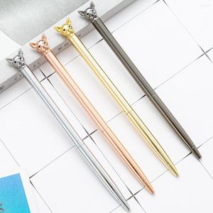 Собачья форма Metal Ballpoint Pen 20 PCS Office Stationaly School Supplies Оптовые подарочные аксессуары