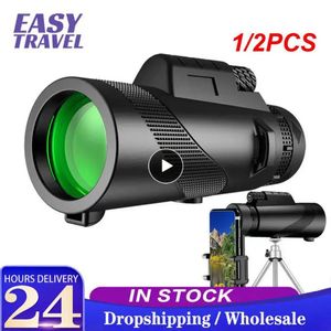 Telescope Lornets 12pcs potężne 80x100 Monocular Diong Range Zoom z statywem klips telefoniczny do polowania na zewnątrz turystyka 231121