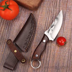 Coltelli da caccia da campeggio Coltello da cucina Desossa 5cr15 Coltello da taglio per carne in acciaio inossidabile Coltello da taglio per frutta Coltello da macellaio portatile da esterno Coltello da campeggio