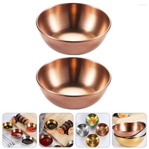 Plates 2 Pcs Seasoning Dish Kitchen Sauce Mini Miniature Spice Appetizer Ceramic Dishes Dipping Bowls Stainless Steel