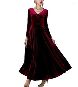 Ethnic Clothing Evening Dress Women Long Robe Velvet Stretchy Abaya Muslim Arabic Elegant Wedding Party Christmas Vestidos