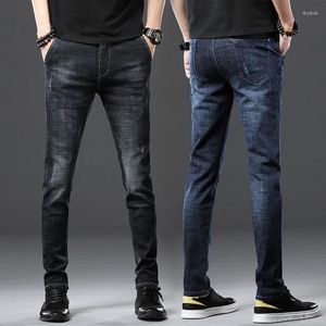 Men's Jeans Size 28-36 Men Spring Summer Autumn Fashion Casual Classic Slim Fit Skinny Straight Stretch Long Denim Pants Black Blue