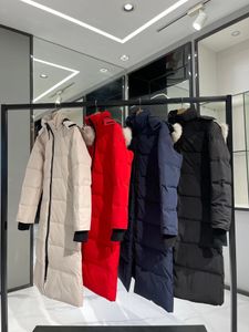 Piumino di design da donna di alta qualità 24 stile lungo Cappotti caldi invernali Oca canadese Lettera casuale Ricamo Moda invernale all'aperto Per uomo Parka A113