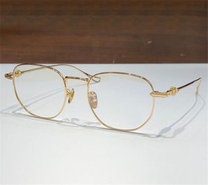 New fashion design optical glasses 8246 exquisite K gold frame retro shape simple and elegant style versatile eyewear with box can do prescription lenses