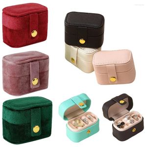 Astucci per gioielli da viaggio portatile in pelle piccolo organizer portaoggetti scatola da viaggio orecchini da donna anelli collane bracciali espositore