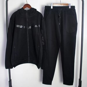 Men's track suits tech fleece thick cotton tech sweatsuit jogging suit unisex custom embroidery logo sweatpants and hoodie set tracksuit