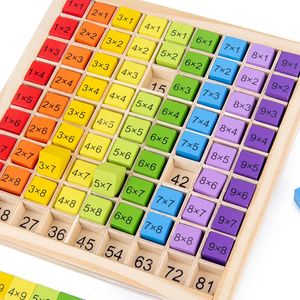 Learning Toys Montessori Math for Kids Children Baby Educational 99 Multiplication Table Arithmetic Teaching Aids 231122