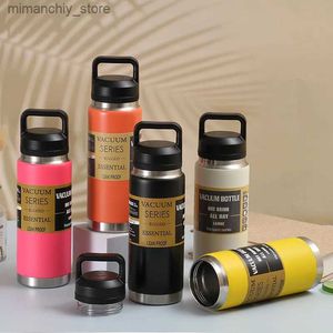 water bottle Thermos Bott 304 Water Botts Stainss Steel With Hand Mountaineering Pot Outdoor Sports Riding Tumbr Thermal Insulation Q231122