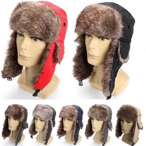 BeanieSkull Caps Men Women Trapper Hats Russian Ushanka Warm Winter Fur Earflap Ski Hat 231122