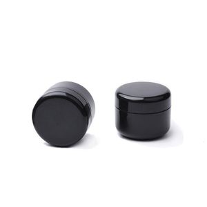 empty cosmetic containers 50g black PET plastic cosmetic jars with clear inner PP cover for hand/face cream mask Dffax