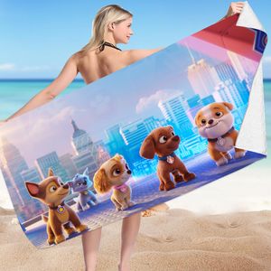 Beach towel blanket Microfiber double-sided fleece Swimming bath towel changeable square beach towel