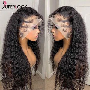 Hair Wigs Hd Transparent Lace Front Human Hair Wigs Preplucked Curly Frontal Deep Wave Glueless Wig Ready to Wear 231122
