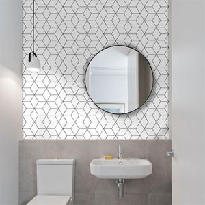 10 pçs banheiro auto adesivo mosaico telha adesivo à prova dwaterproof água cozinha backsplash adesivo de parede diy nordic moderno casa Decoration1971