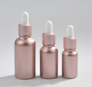 200 Stück 10/15/30 ml Roségold-Tropfflasche aus Glas Aromatherapie-Flüssigkeit für ätherisches Massageöl Flasche kosmetische nachfüllbare Flasche