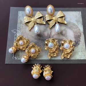 Ohrstecker Schleife Blume Barock Schmuck Mittelalter Stil Vintage Tropfen Anhänger Zubehör