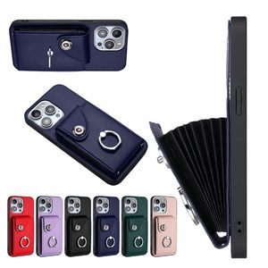 Card Package Pack Leather Wallet Wallet for iPhone 15 Pro Max 14 Plus 13 12 11 X Xr XS 8 7 ائتمان بطاقة بطاقة الكيس