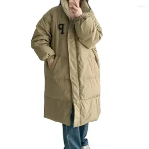 Kadın Trençkotları Moda Fashion-Ceket 2023 Aşağı boş stil mektubu gevşek orta uzunlukta üst üste artı boyutu kalınlaşma standı yaka ceket