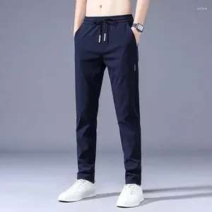 Männer Hosen 2023 Hosen Frühling Sommer Dünne Grün Einfarbig Mode Tasche Applique Volle Länge Casual Arbeit Pantalon